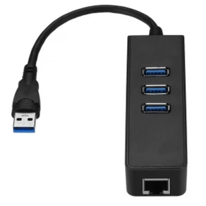 3-porttinen USB 3.0 Ethernet Gigabit RJ45 -sovitin PC:lle ja Macille