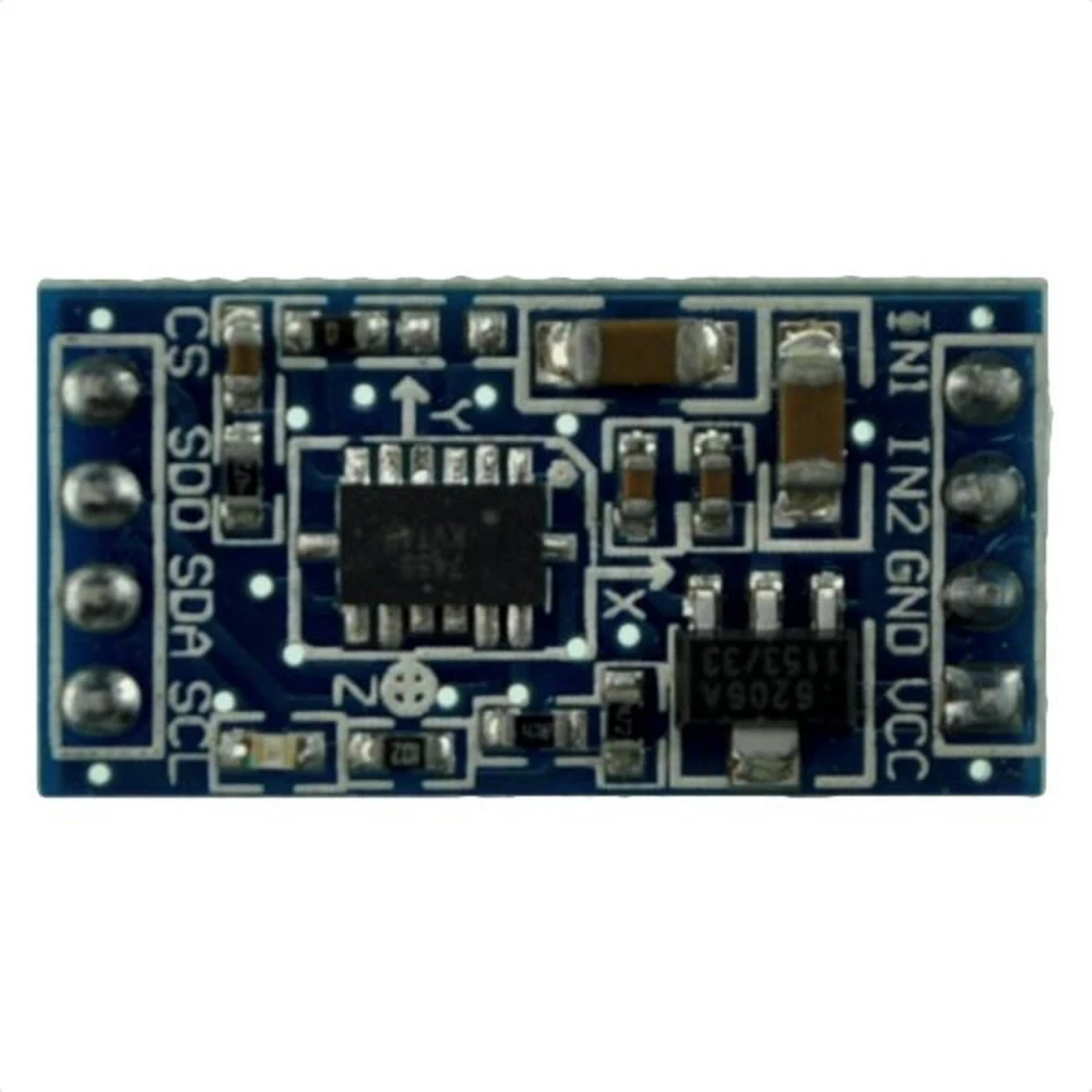 3-akselinen MMA7455 kiihtyvyysanturi Arduino-projekteihin