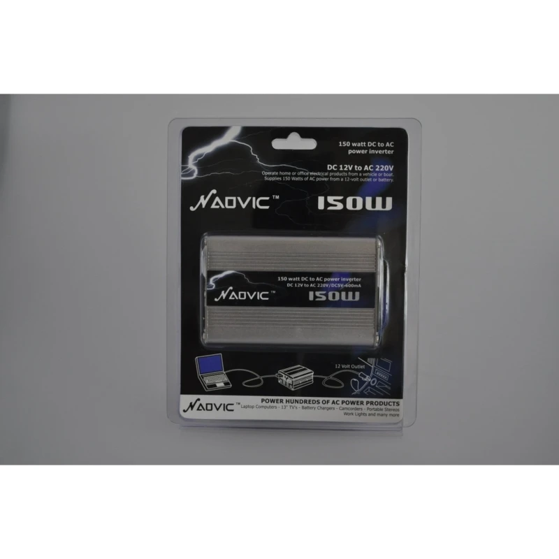 12V–220V auton virtalähdeadapteri 150W satkitilta