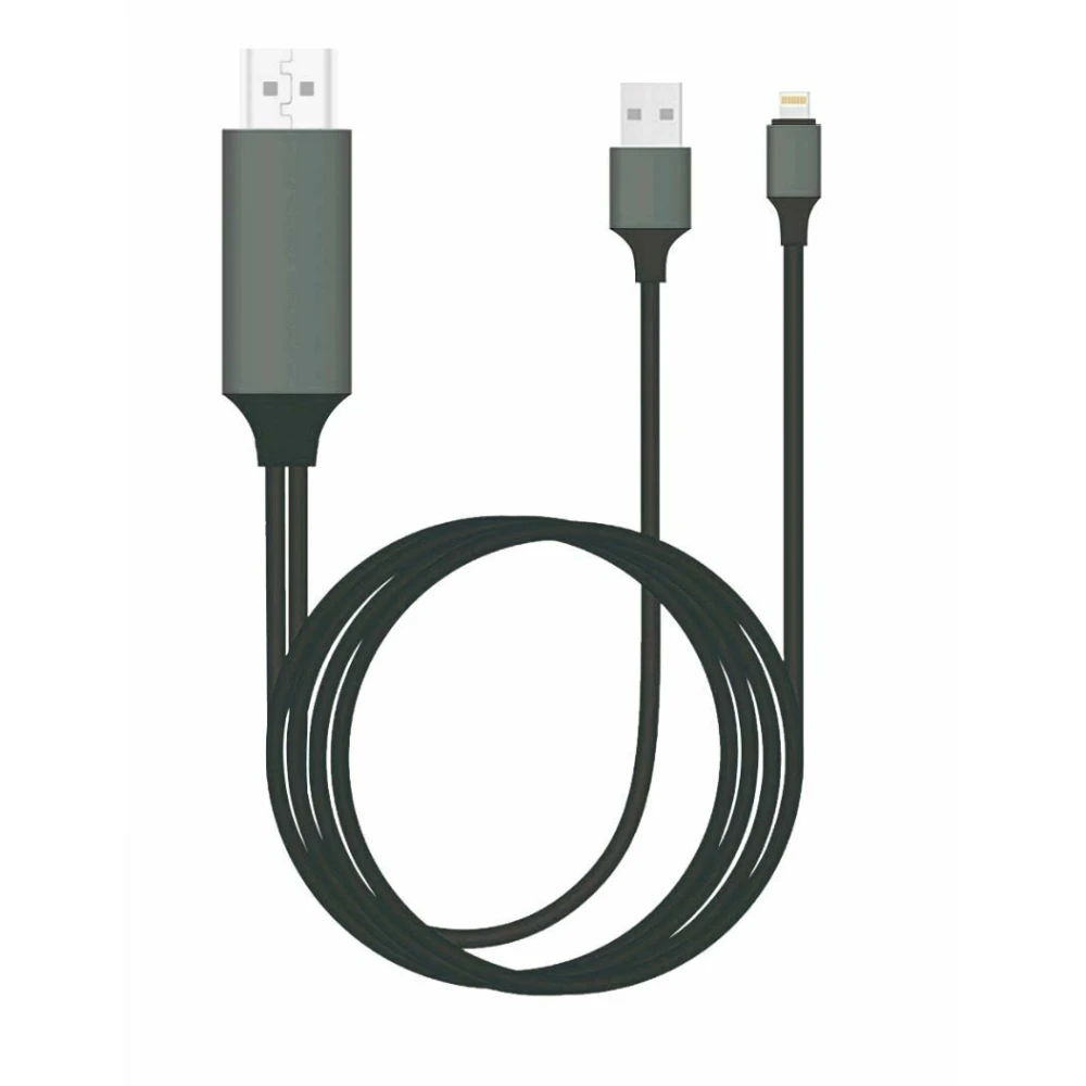 Lightning-HDMI-adapteri iPhonelle - yhteensopiva Apple HDTV -kaapeli iOS