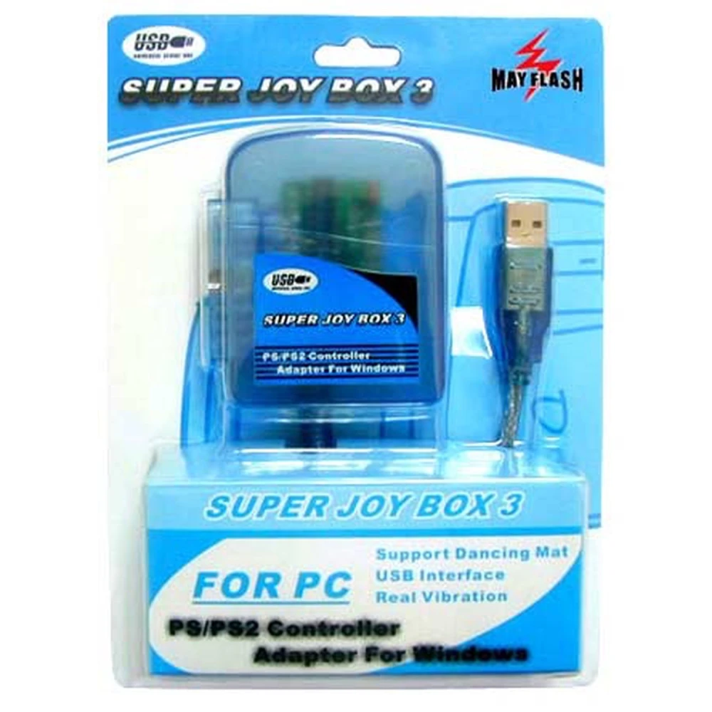 Mayflash Super Joy Box Pro 3 PS2-ohjainadapteri PC:lle USB-liitännällä