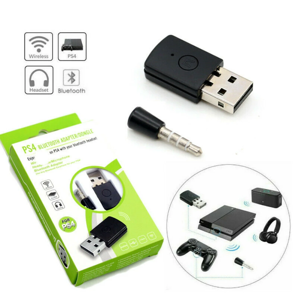 PS4 Bluetooth USB-sovitin kuulokkeille ja langattomalle mikrofonille 4.0