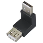 USB-A uros-naaras 90° adapteri kompakteihin ja turvallisiin liitäntöihin