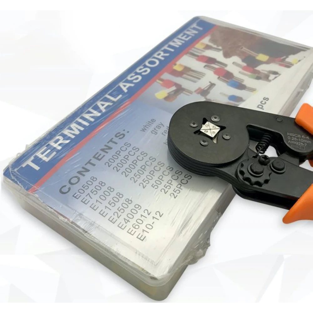 Puristuspihdit liittimillä 0.25-10 mm² - 1200 osan sarja