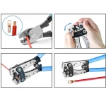 Puristuspihdit 6-50mm² liukumattomilla kahvoilla ja säädettävällä kiertomekanismilla