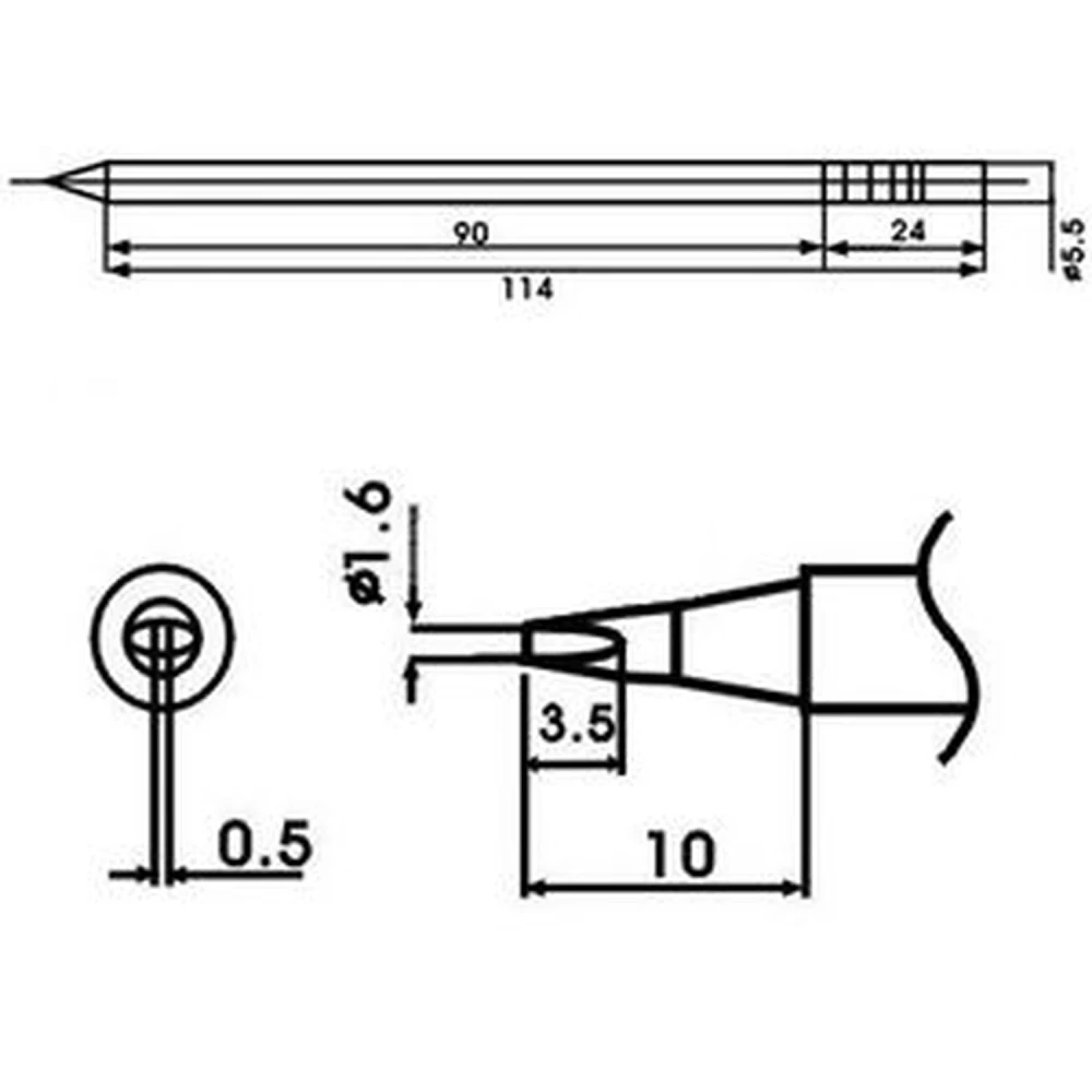 Aoyue LF-16D juotoskolvin kärki vastuksella - alkuperäinen