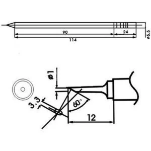 Aoyue LF-1C juotoskärki vastuksella juotosasemiin
