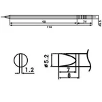 Aoyue LF-52D juotoskolvin kärki vastuksella juotosasemiin
