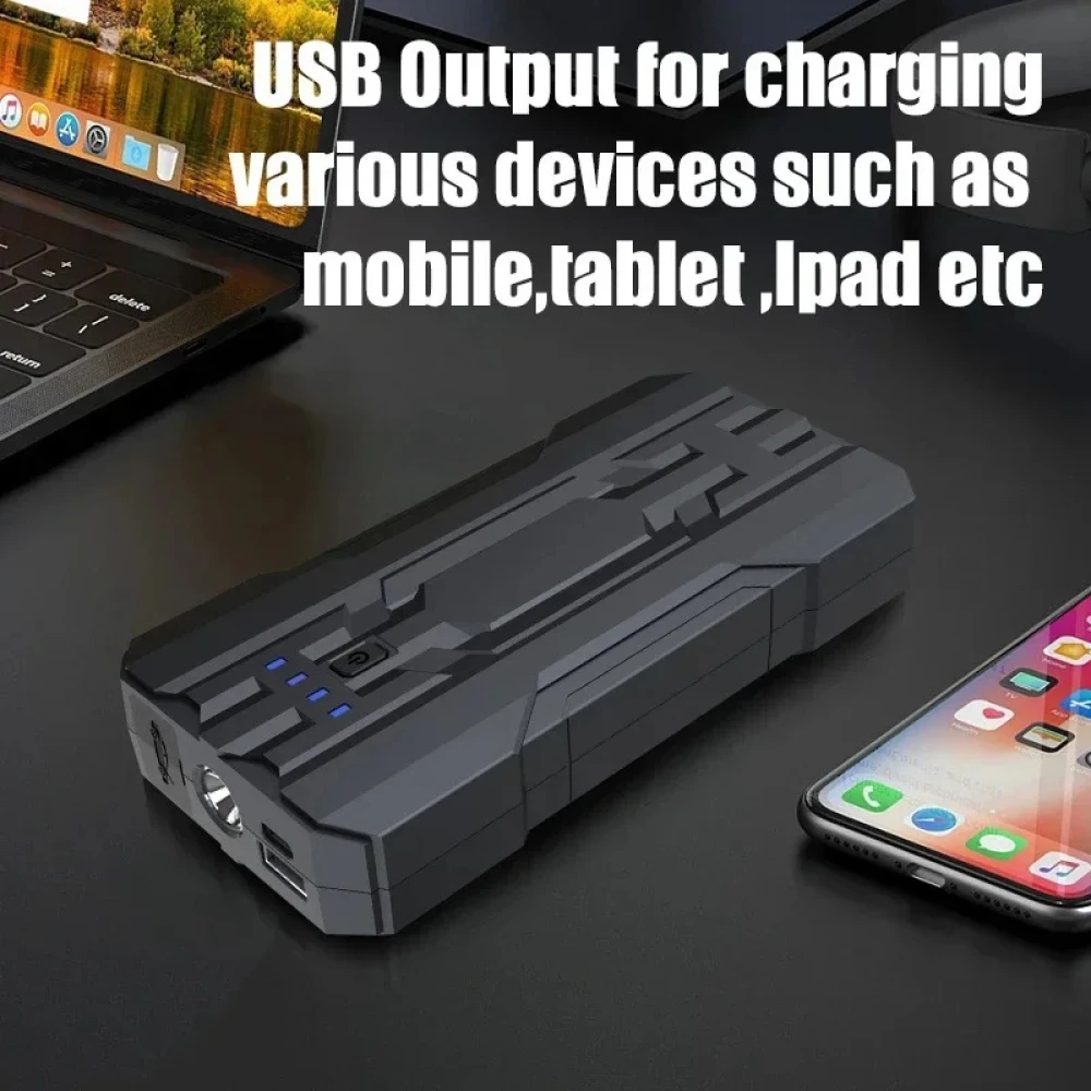 8000mAh auton käynnistysapu Jumpstarter S301, kompakti ja turvallinen LED SOS -valolla