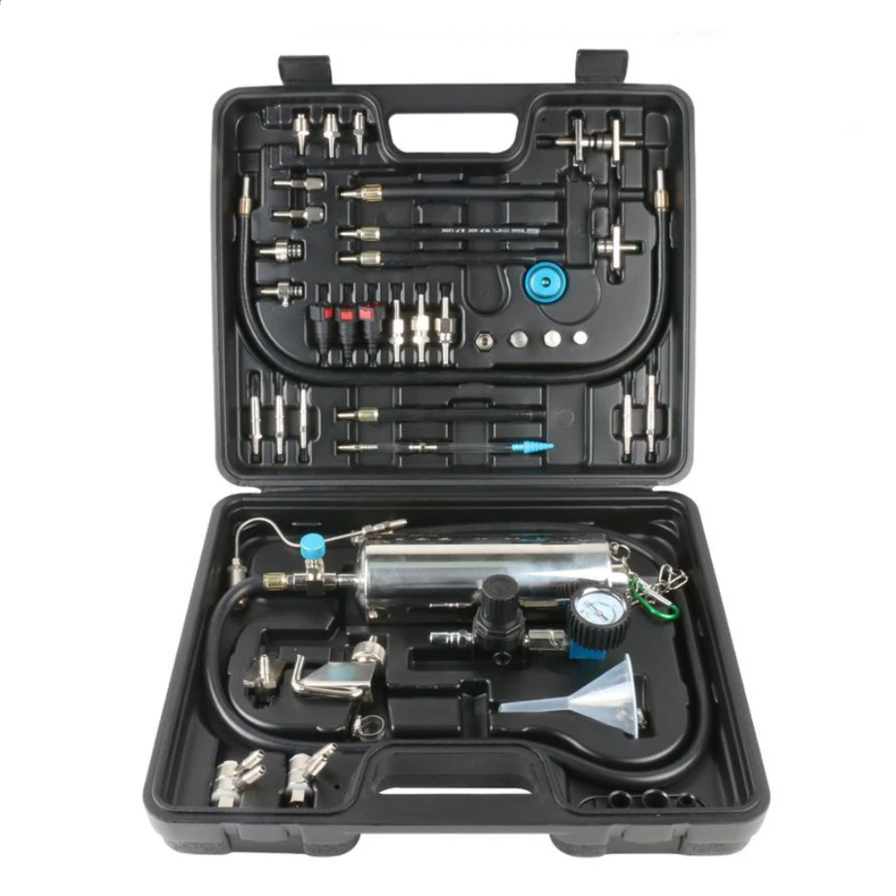 AUTOOL C100 polttoainesuuttimien puhdistin bensiinille adaptereilla