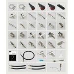 AUTOOL C100 polttoainesuuttimien puhdistin bensiinille adaptereilla