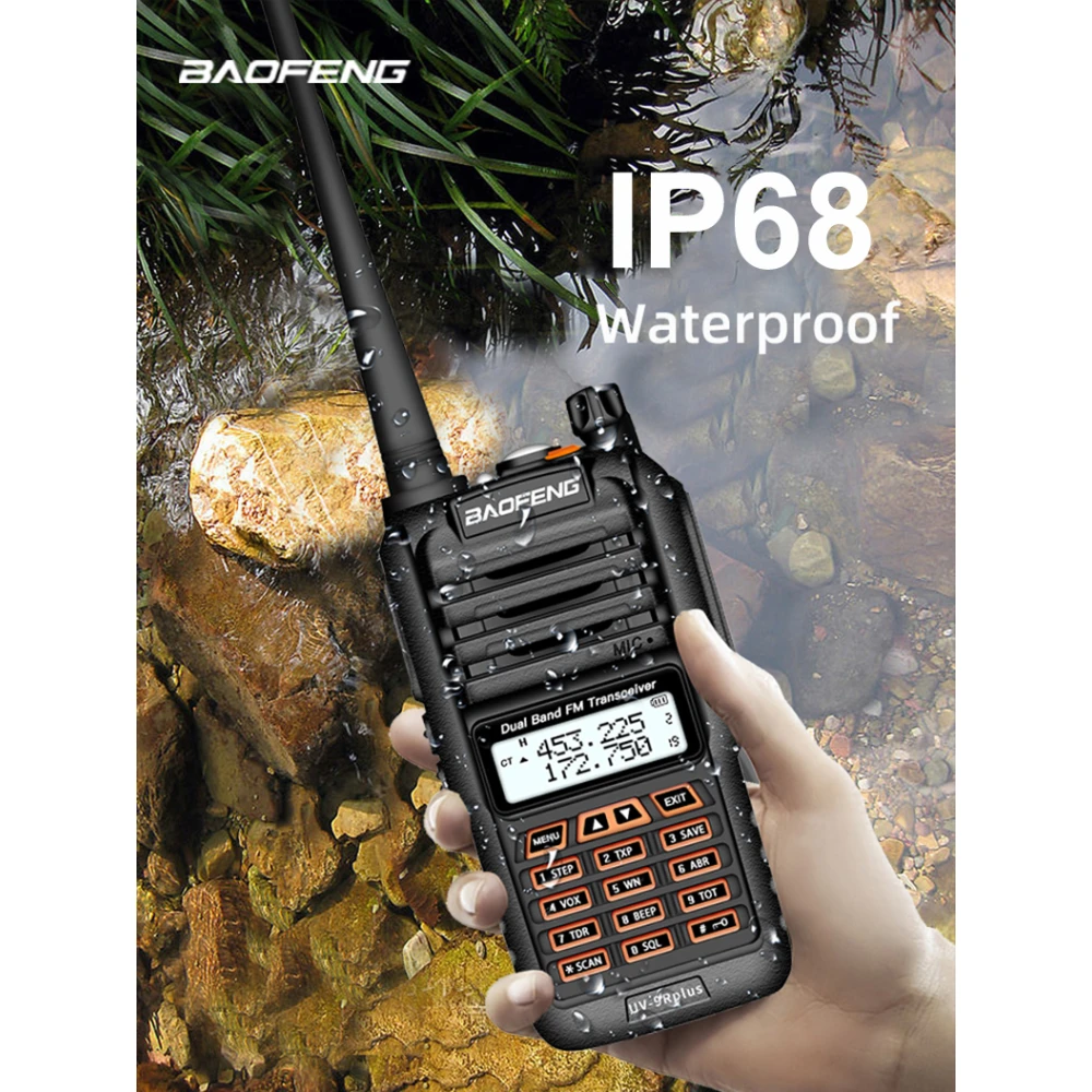Baofeng UV9R Plus pitkän kantaman radiopuhelin, 160 kanavaa VHF/UHF