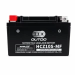 Moottoripyörän akku AGM 12V 9Ah OUTDO HCZ10S-MF - Yhteensopiva Yuasa YTZ10S(-BS) / GTZ10S / ETZ10S