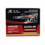 Moottoripyörän akku AGM 12V 5Ah OUTDO HCZ5D-MF - Yhteensopiva Yuasa YTZ7S-BS / GTZ7S / ETZ5L-BS