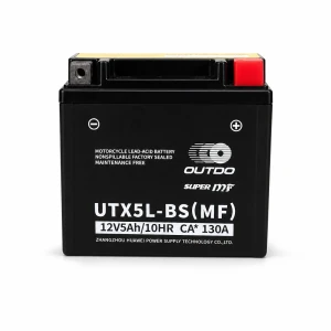 Moottoripyörän akku AGM 12V 5Ah OUTDO UTX5L-BS(MF) - Yhteensopiva Yuasa YTX5L-BS / GTX5L-BS / ETX5L-BS