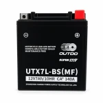 Moottoripyörän akku AGM 12V 7Ah OUTDO UTX7L-BS(MF) - Yhteensopiva Yuasa YTX7L-BS / GTX7L-BS / ETX7L-BS