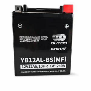 OUTDO Moottoripyörän akku AGM 12V 12Ah OUTDO YB12AL-BS(MF) - Yhteensopiva Yuasa YB12AL-A2 / GS YB12AL-A2 / 12N12-4A-1 (flooded vastaava)