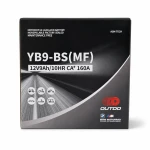 Moottoripyörän akku AGM 12V 9Ah OUTDO YB9-BS(MF) - Yhteensopiva Yuasa YB9-B / GS GM9Z-3B-1 / GS YB9-B / 12N9-4B-1 (flooded)