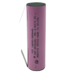 Laadukas 18650-akku 2600mAh 3,7V juotosliuska