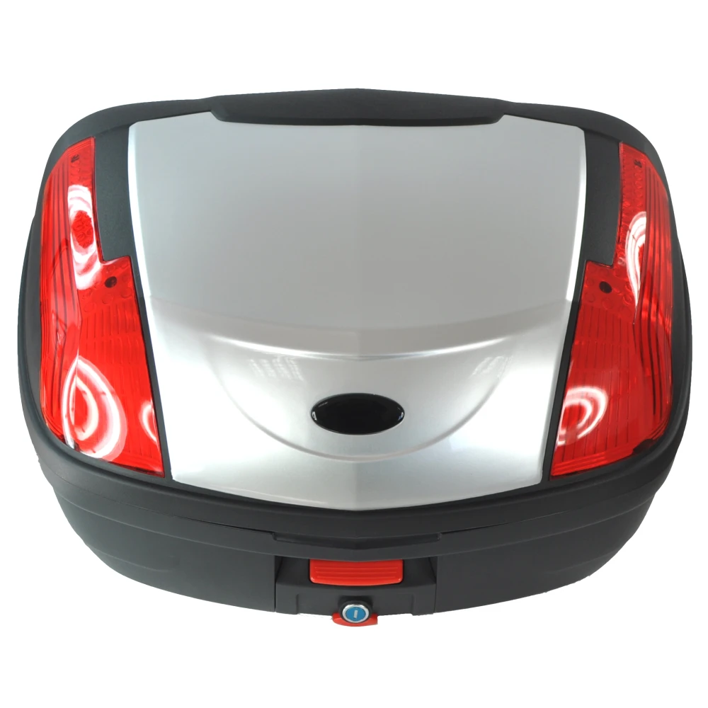 46 litran yleismallinen hopea moottoripyörän takalaukku lukolla