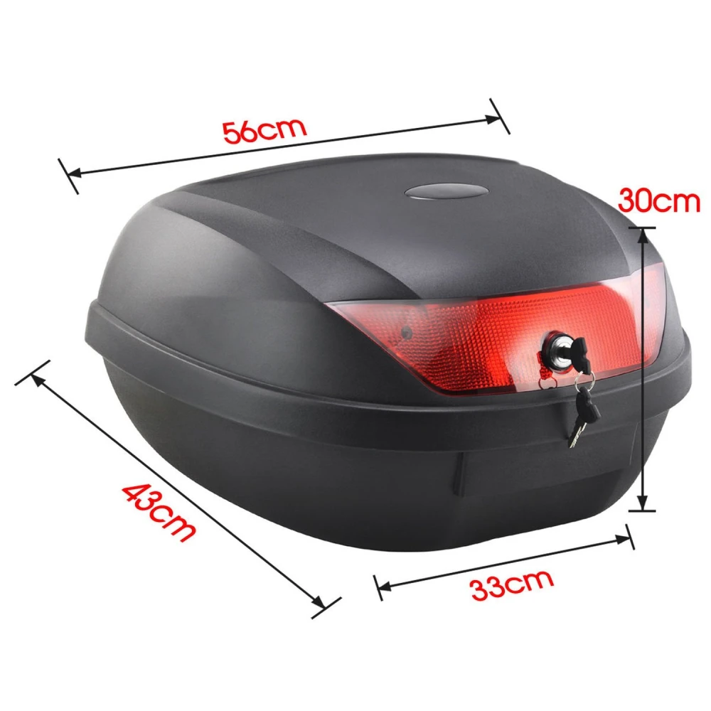 Baúl de moto satkit en color negro mate con gran capacidad y seguridad