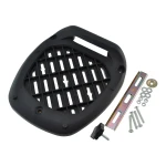 Baúl top case blanco para moto con cerradura y reflectantes