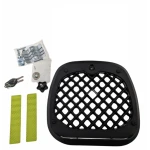 Maletero cuadrado para moto de 36 litros en ABS negro con cerradura y respaldo lumbar