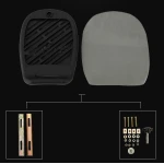 Vista lateral del baúl portacasco bicicleta 17L blanco JZH-818