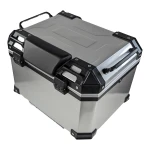 Yleismallinen moottoripyörän takalaukku 45L hopea - neliömalli 1 kypärälle