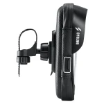 Vista frontal de bolsa soporte móvil bicicleta con pantalla táctil y doble cremallera