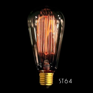 Vintage Edison-filamenttilamppu ST64 E27 40W teolliseen sisustukseen