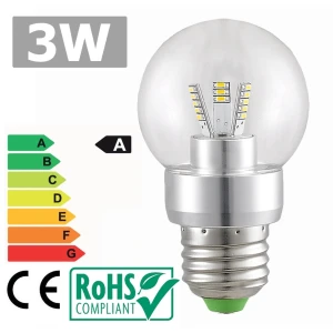 LED-lamppu E27 3W 6500K 360º kirkas valkoinen valo