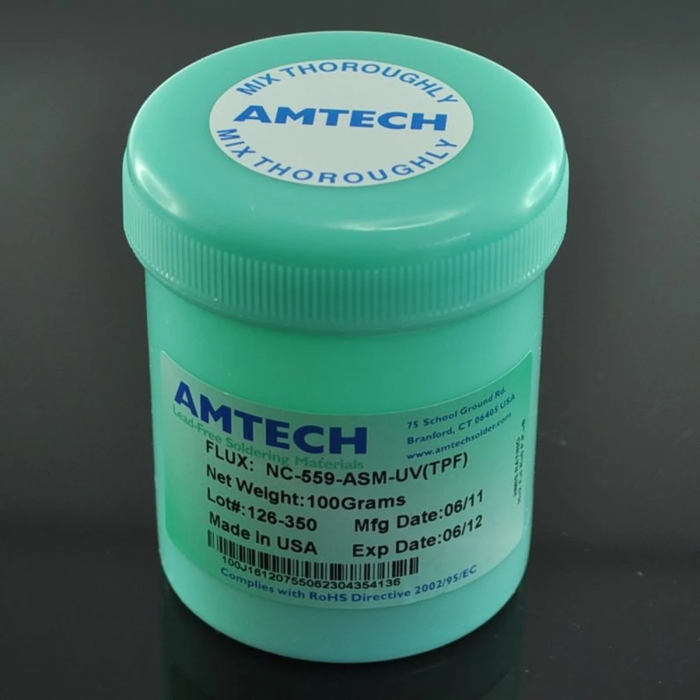 Frasco de solder flux Amtech NC-559-ASM-TPF(UV) para soldadura electrónica
