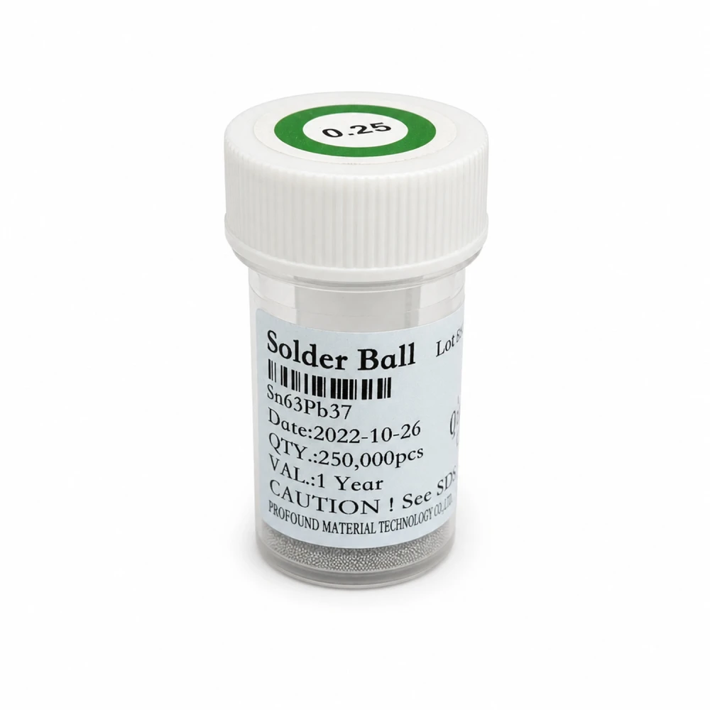 Tölkki lyijyllisiä BGA-juotospalloja 0,25mm 250.000 kpl