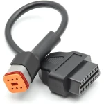 Harley Davidson OBD1 6-pinninen OBDII 16-pinninen adapterikaapeli diagnostiikkaan