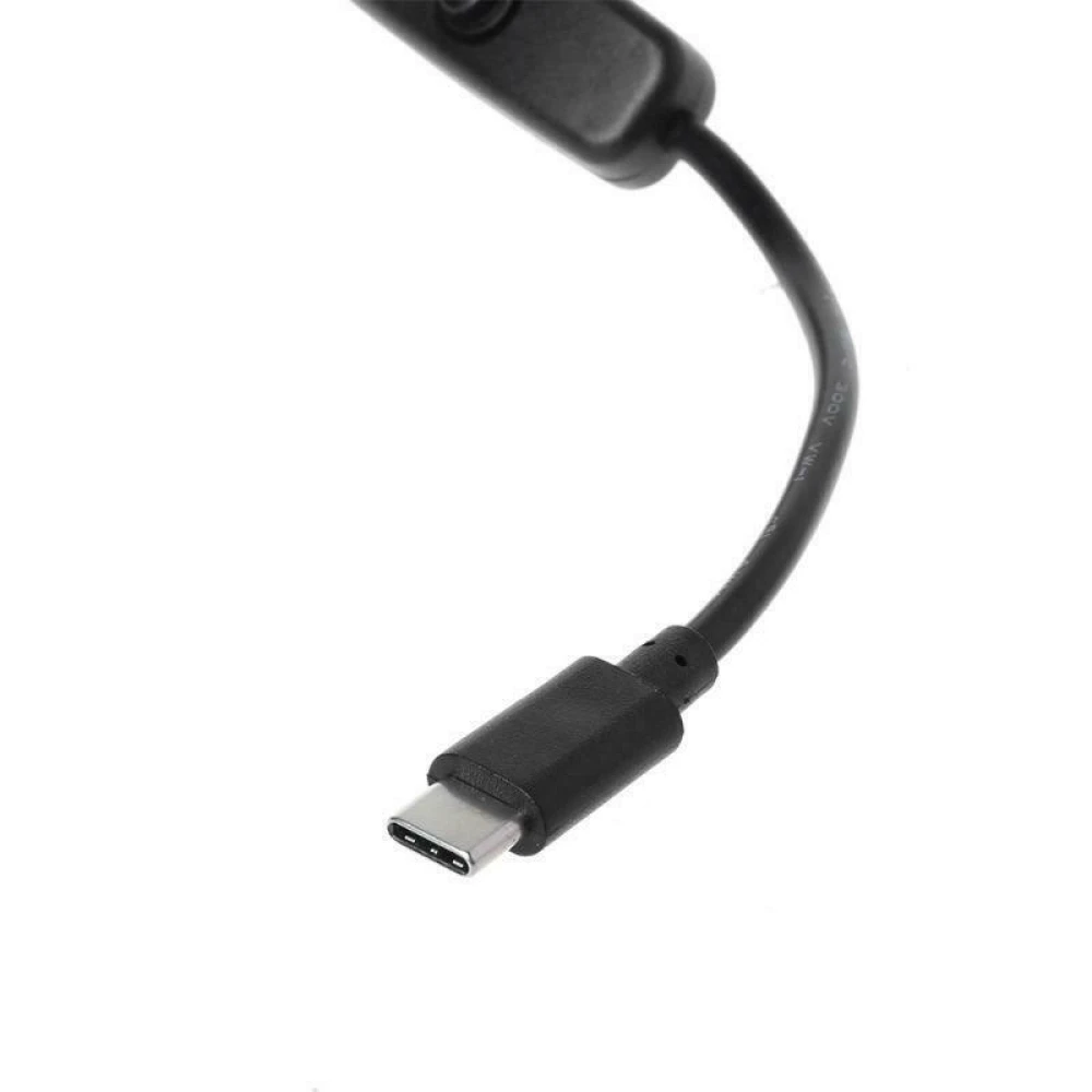 Vista lateral del cable extensión USB-C con interruptor ON/OFF