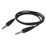 Banana-koejohto uros-uros 4mm 1m musta 14AWG