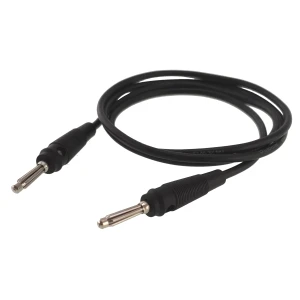 Banana-koejohto uros-uros 4mm 1m musta 14AWG