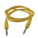 Bananamittausjohto uros-uros 4mm keltainen 14AWG silikoni