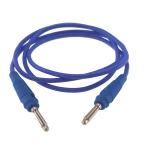 Bananamittausjohto uros-uros 4mm sininen 14AWG silikonia Amass
