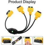 Cable adaptador OBD2 1 a 3 Autool para diagnóstico automotriz