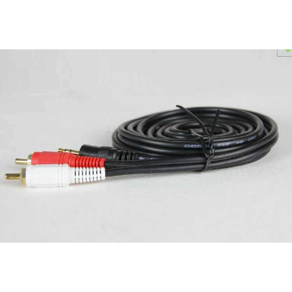 Cable jack 3,5mm a 2 RCA de alta calidad para conexión de audio en dispositivos