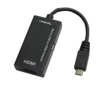 MHL microUSB–HDMI-kaapeli puhelimen liittämiseen TV:hen äänen ja kuvan kanssa