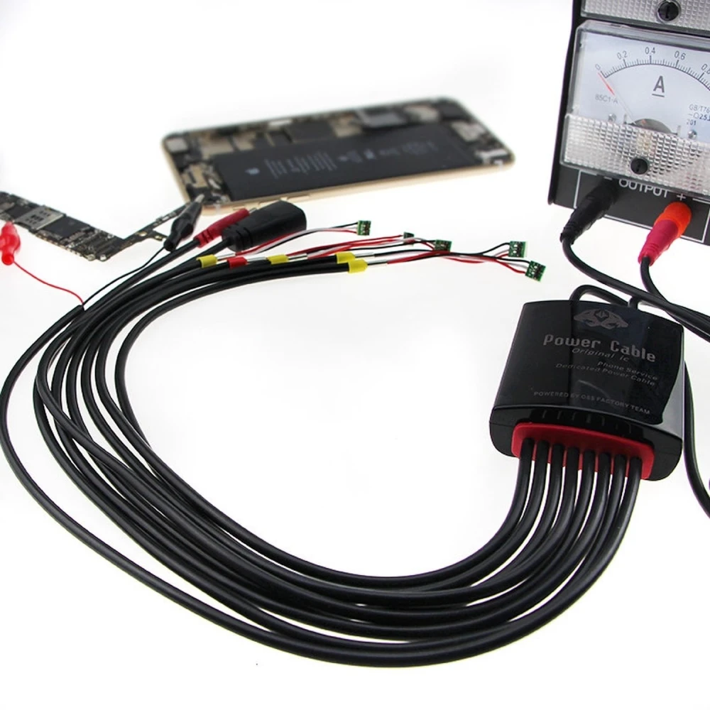 Erikoisvirtakaapeli akun liittimillä iPhone 7, 6S ja Samsung