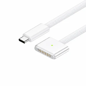 USB-C – MagSafe 3 140W -kaapeli MacBook Pro ja Air -laitteille – 2 m punottu, White