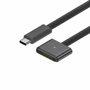 USB-C – MagSafe 3 140W -kaapeli MacBook Pro ja Air -laitteille – 2 m punottu, Space Grey