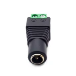 Vista lateral del conector borne hembra para tira led 12v