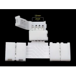 LED T-liitin 4-napainen 10mm 5050 RGB LED-nauhoille YourLed