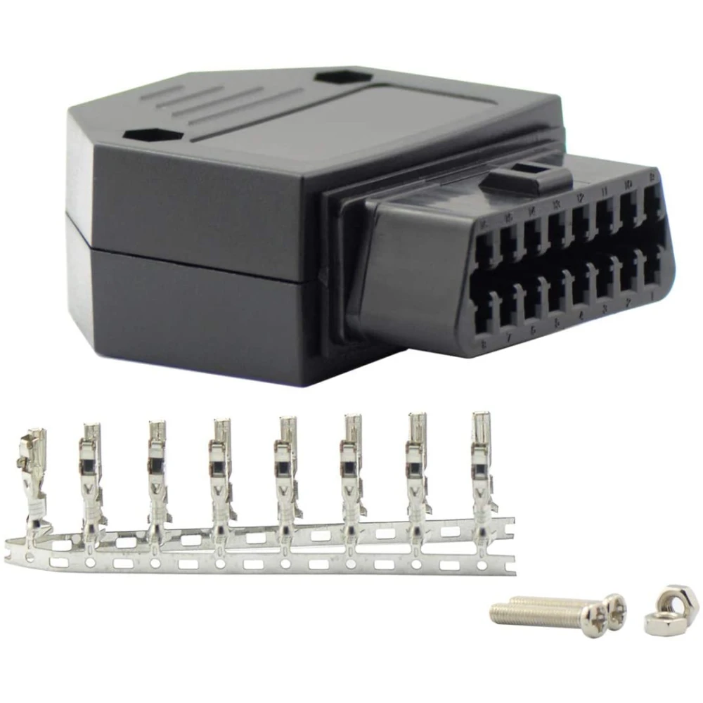 Universaali OBD2 naarasliitin ajoneuvojen diagnostiikkaan ja korjaukseen