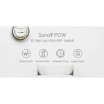 Imagen del interruptor inteligente Sonoff Pow con app eWeLink en smartphone